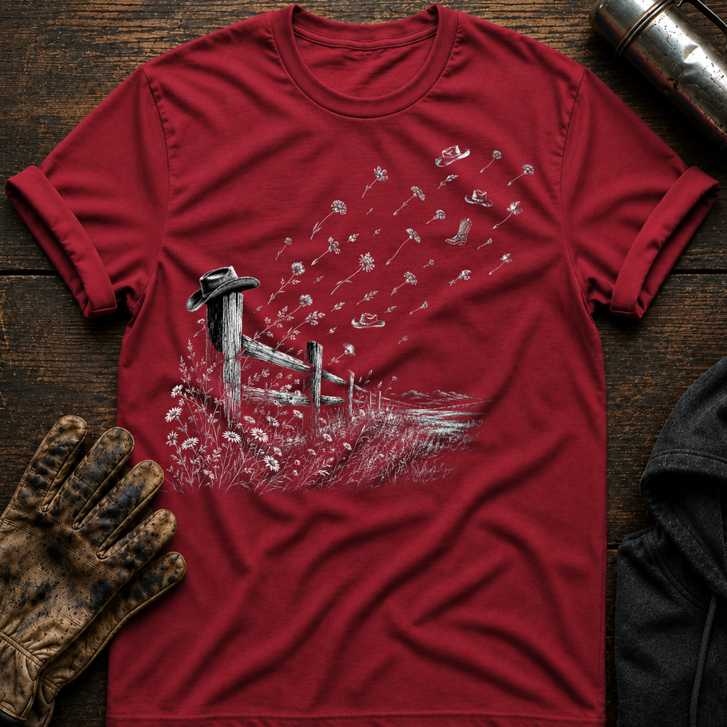 Wooden Fence Flowers T-Shirt