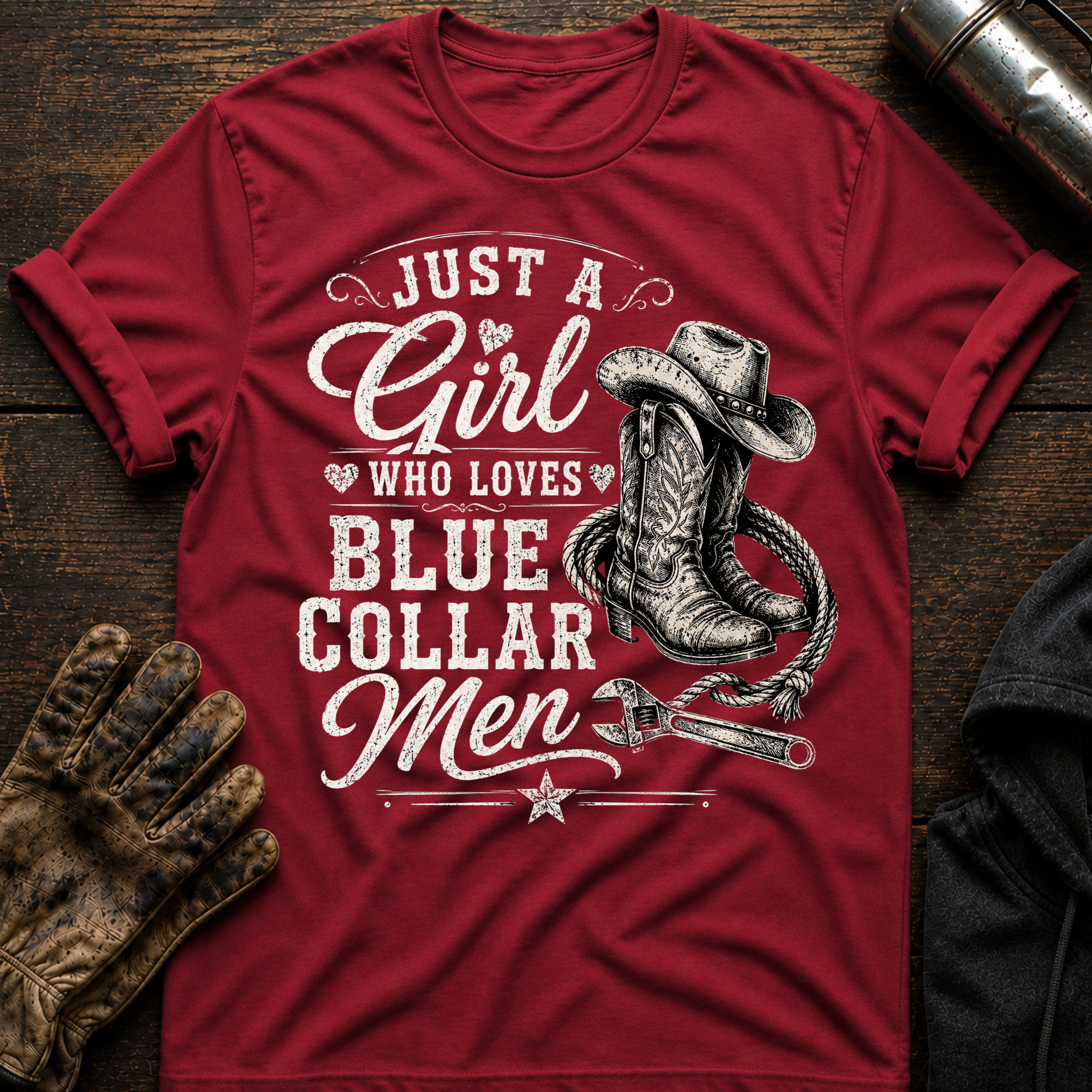 Loves Blue Collar T-Shirt