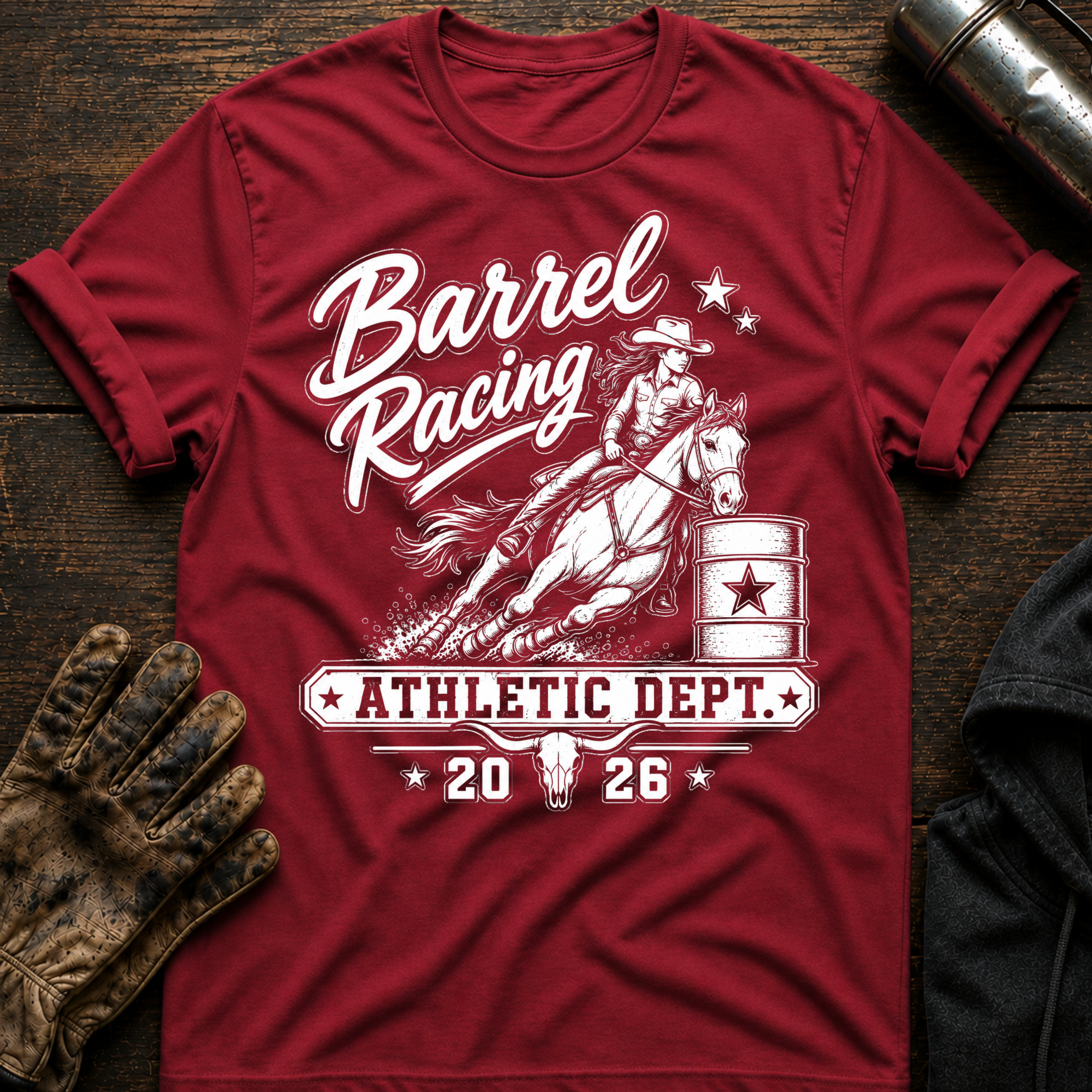 Barrel Racing Athletic T-Shirt