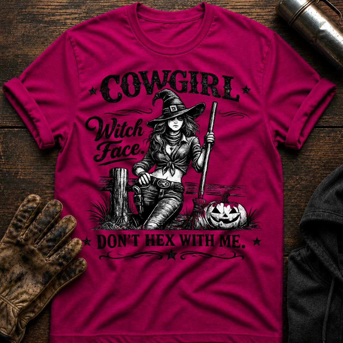 Cowgirl Witch Face T-Shirt