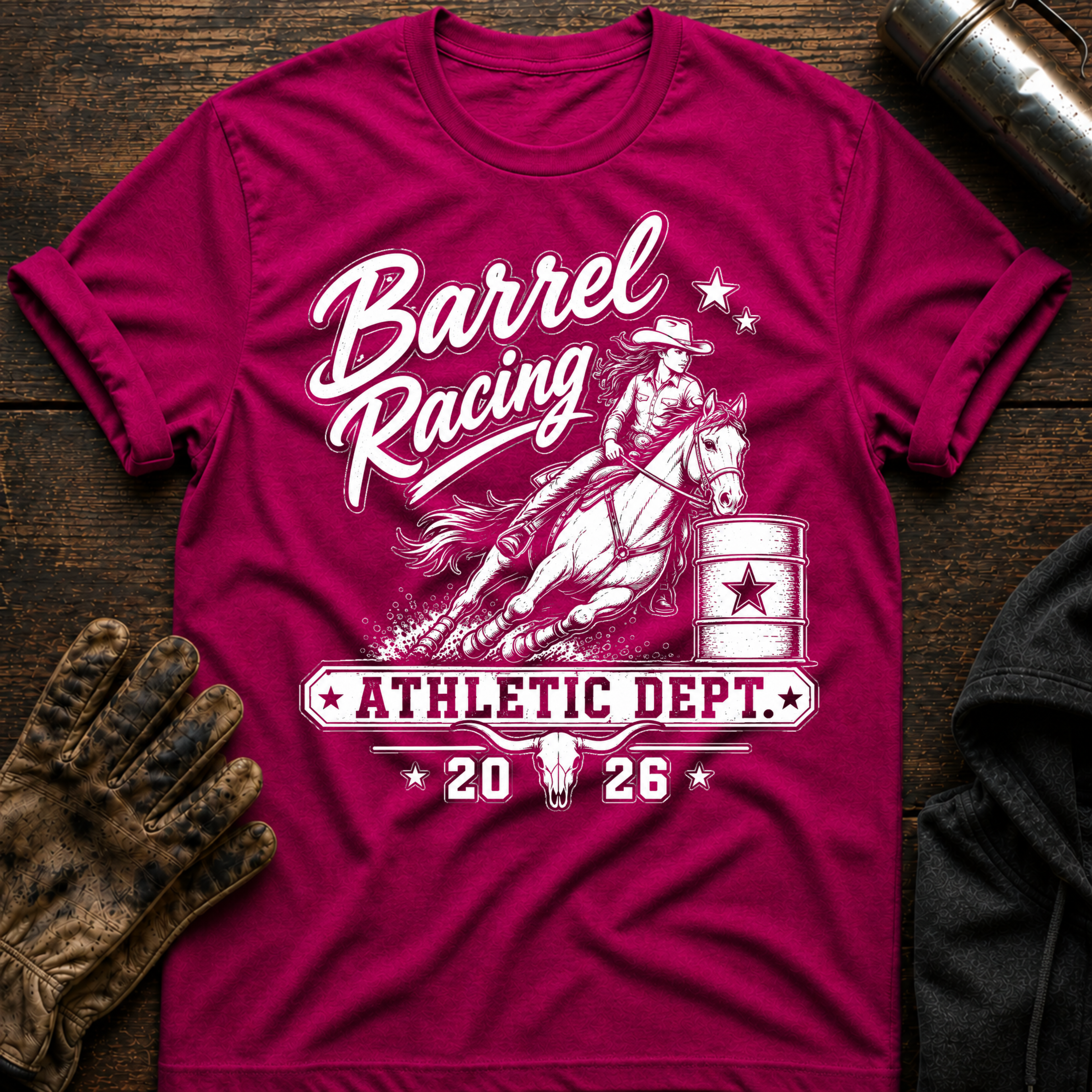Barrel Racing Athletic T-Shirt