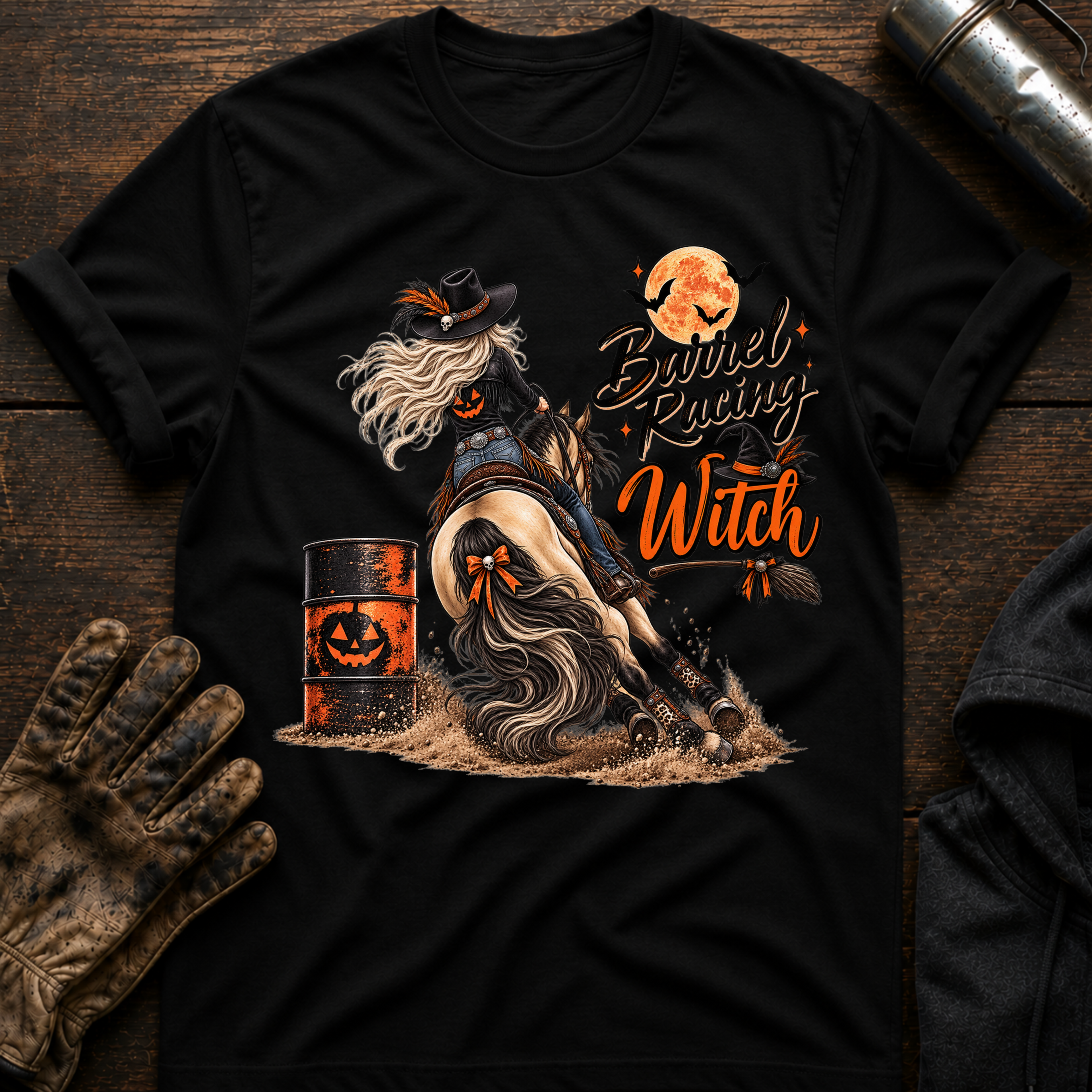 Barrel Racing Witch T-Shirt
