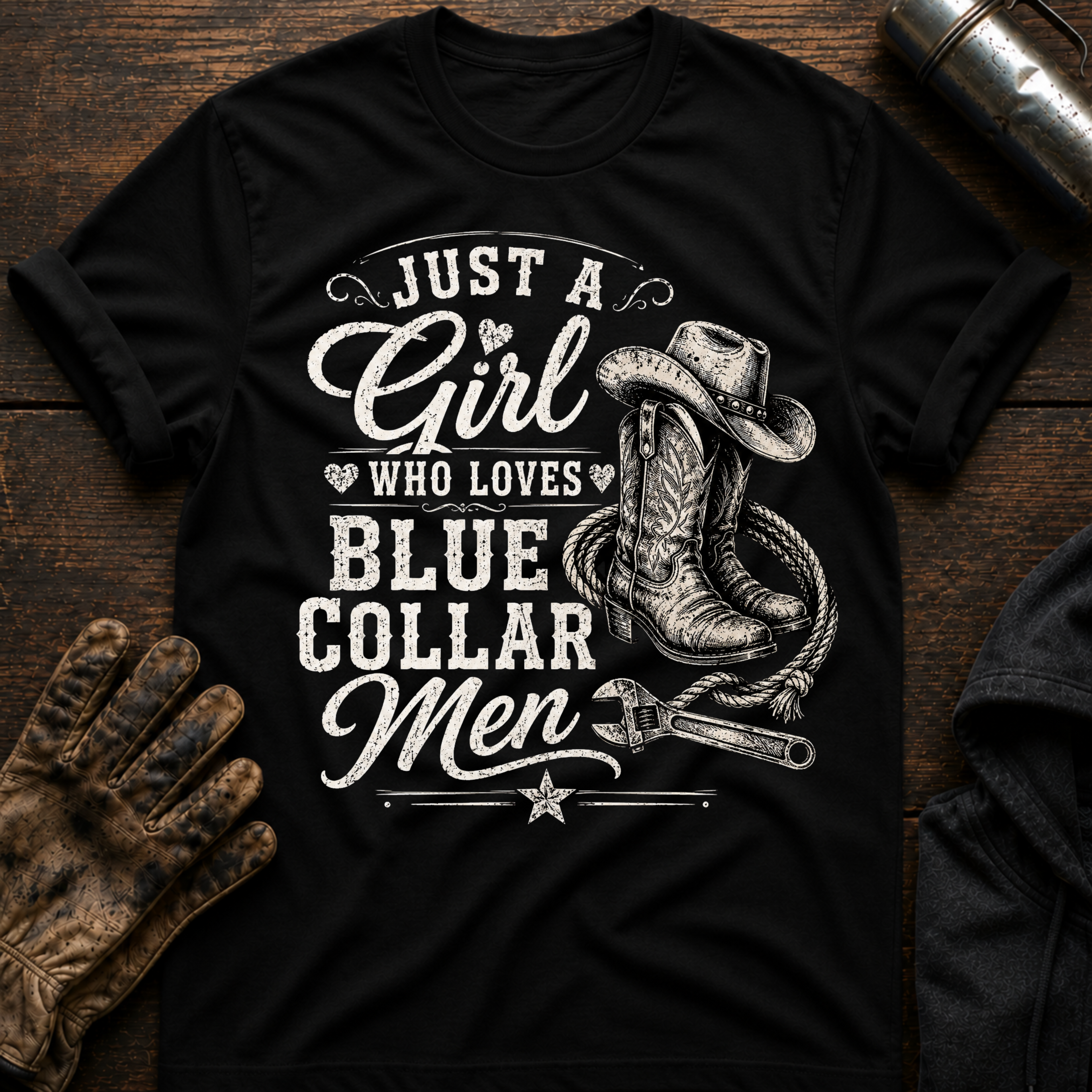 Loves Blue Collar T-Shirt