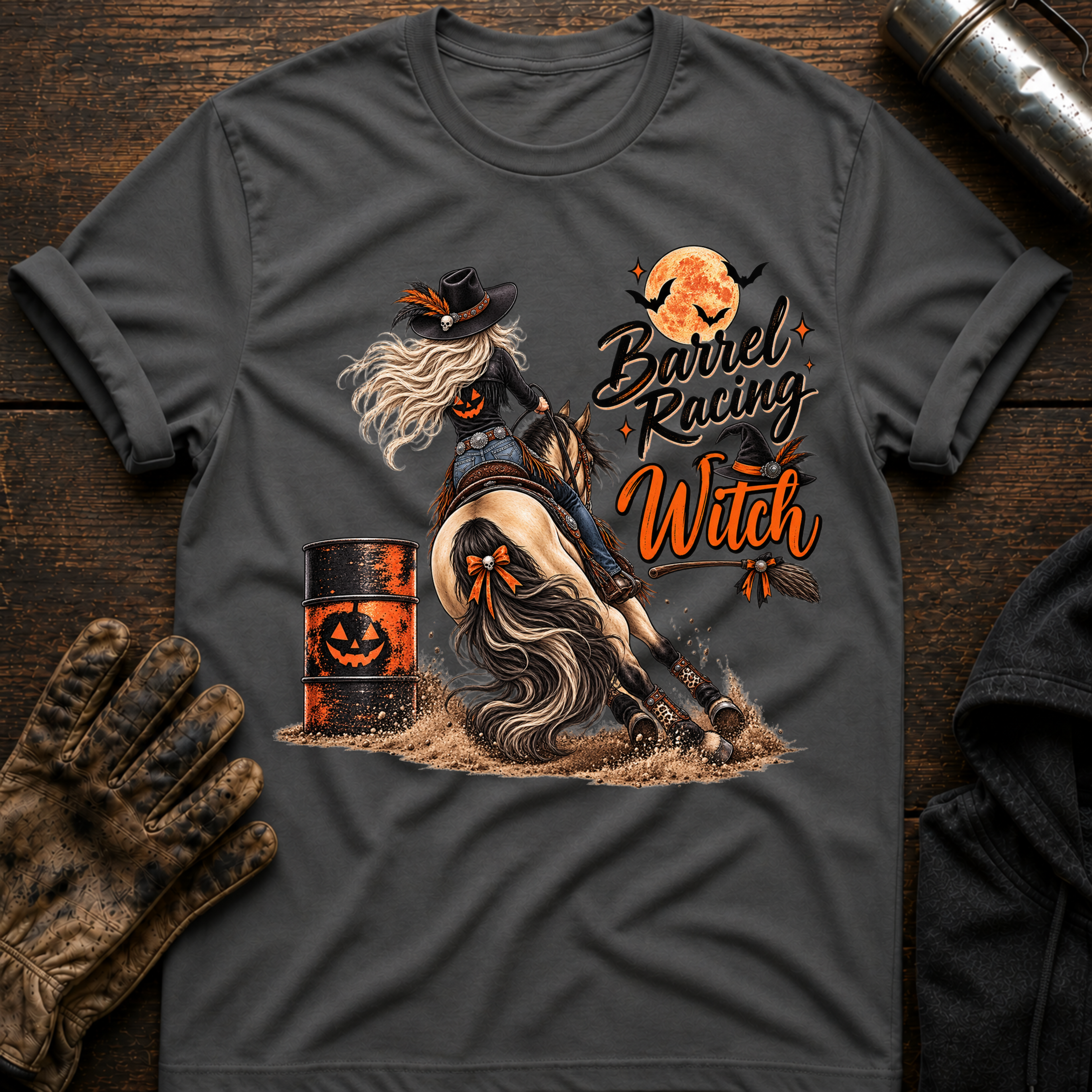 Barrel Racing Witch T-Shirt
