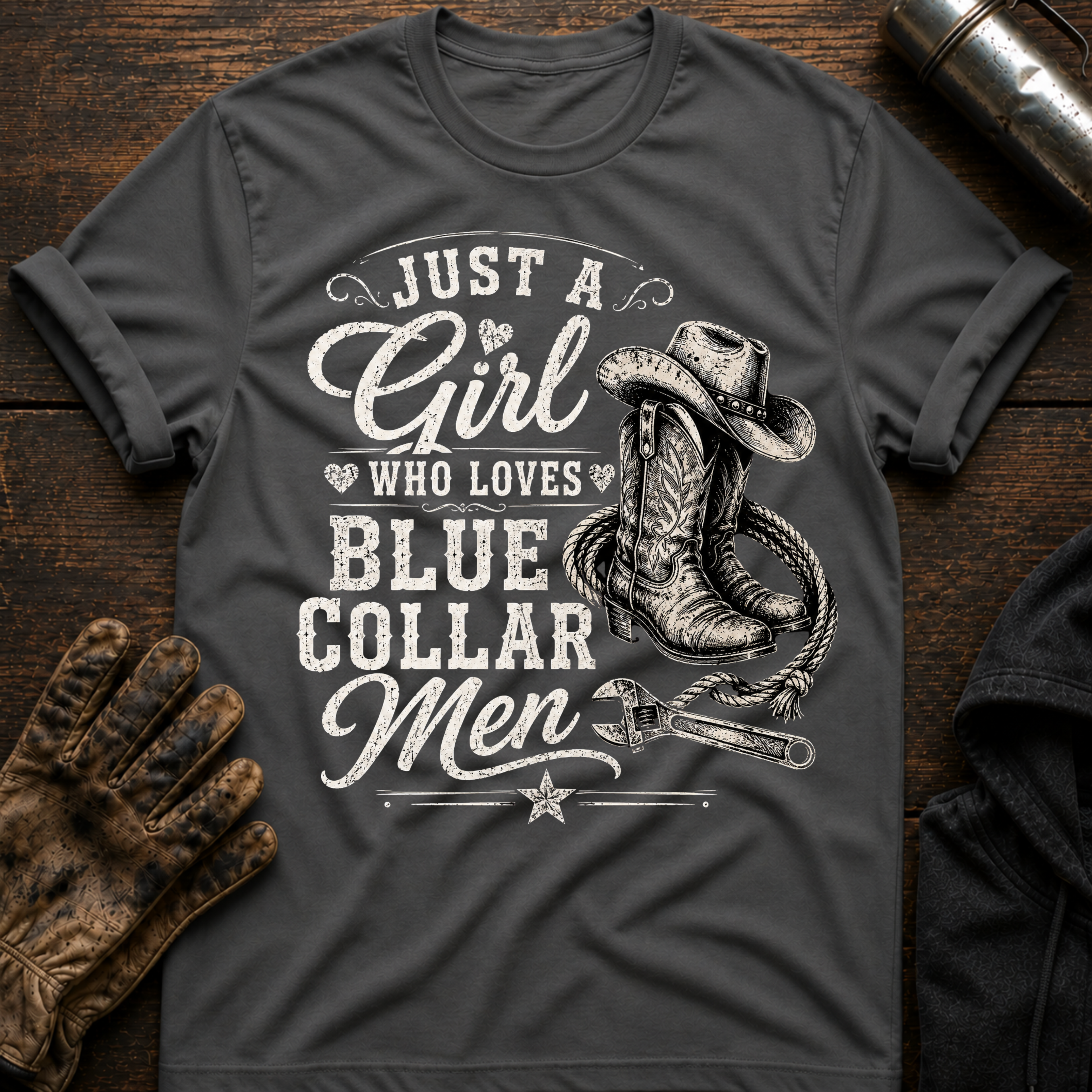 Loves Blue Collar T-Shirt