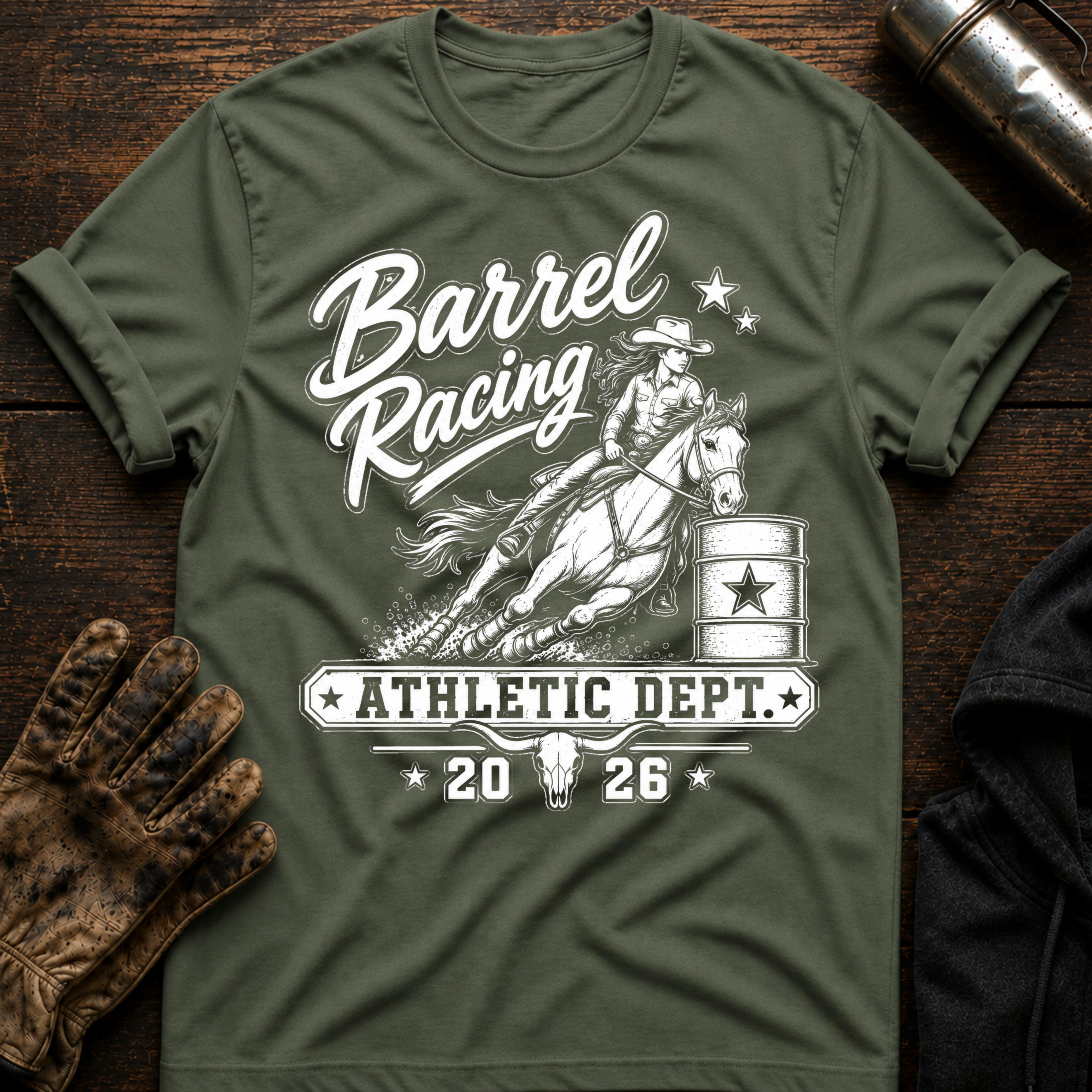 Barrel Racing Athletic T-Shirt
