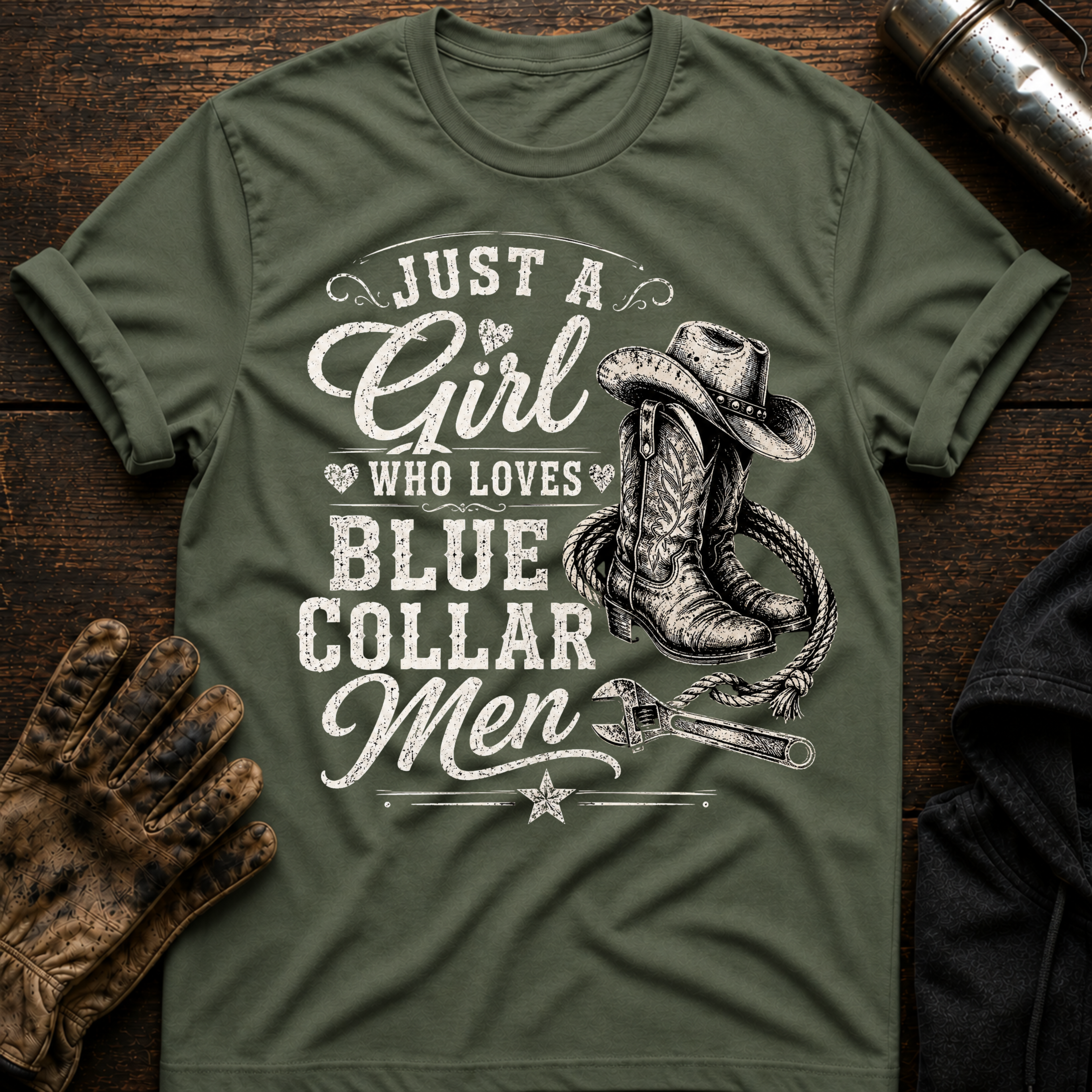 Loves Blue Collar T-Shirt