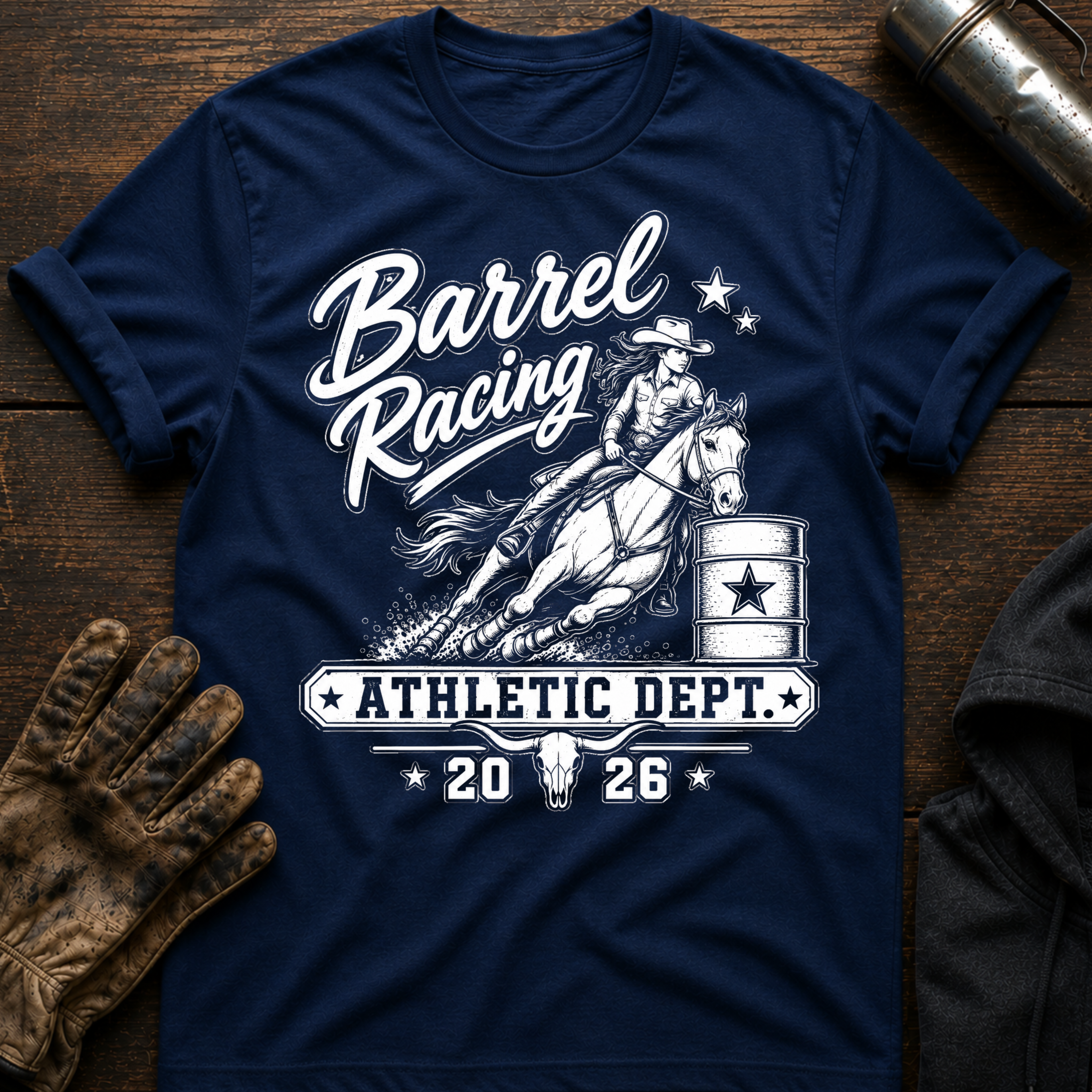 Barrel Racing Athletic T-Shirt