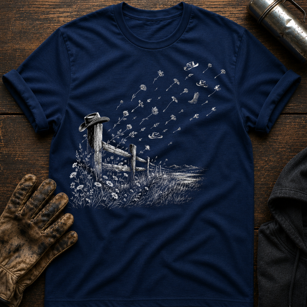 Wooden Fence Flowers T-Shirt