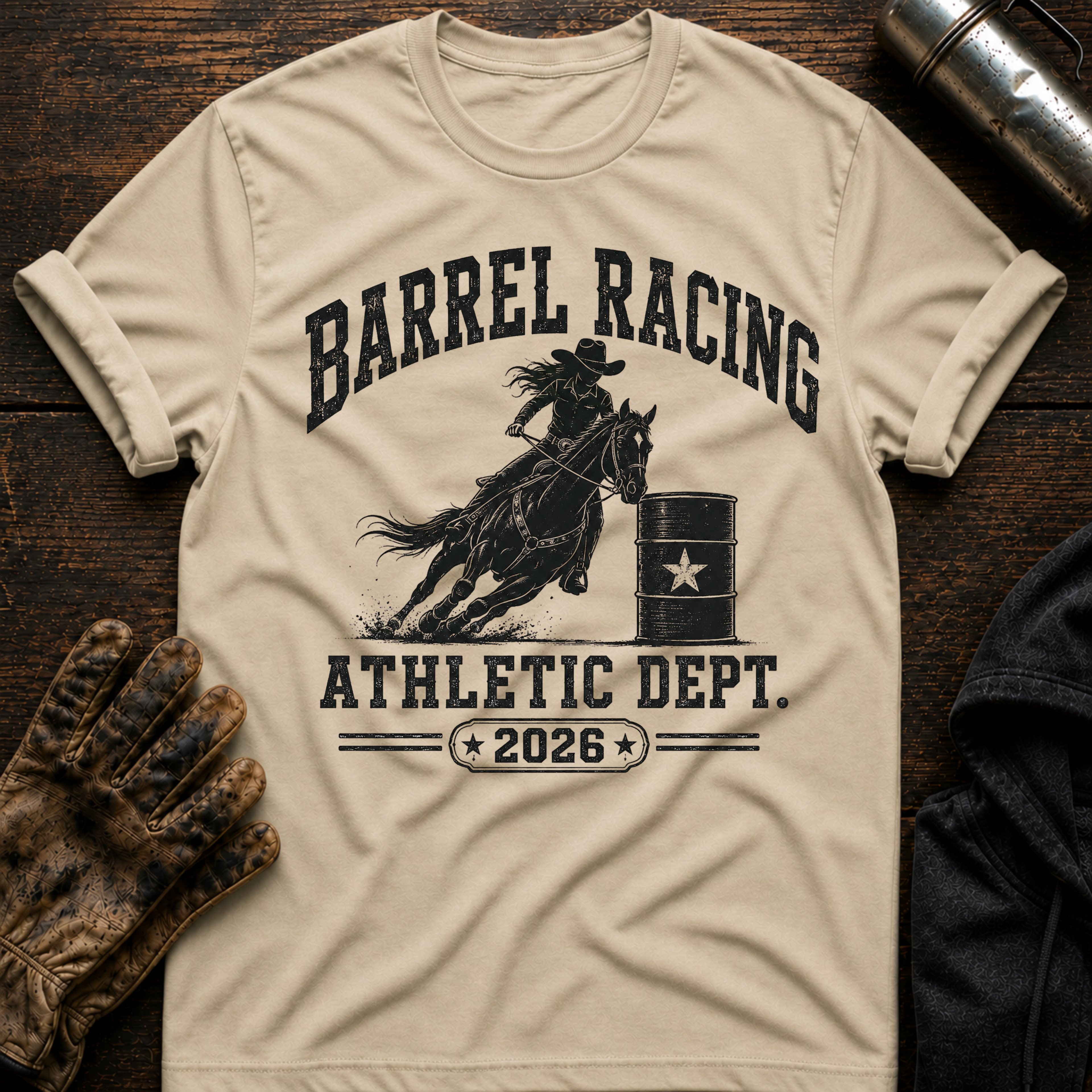 Barrel Racing Athletic Dept T-Shirt