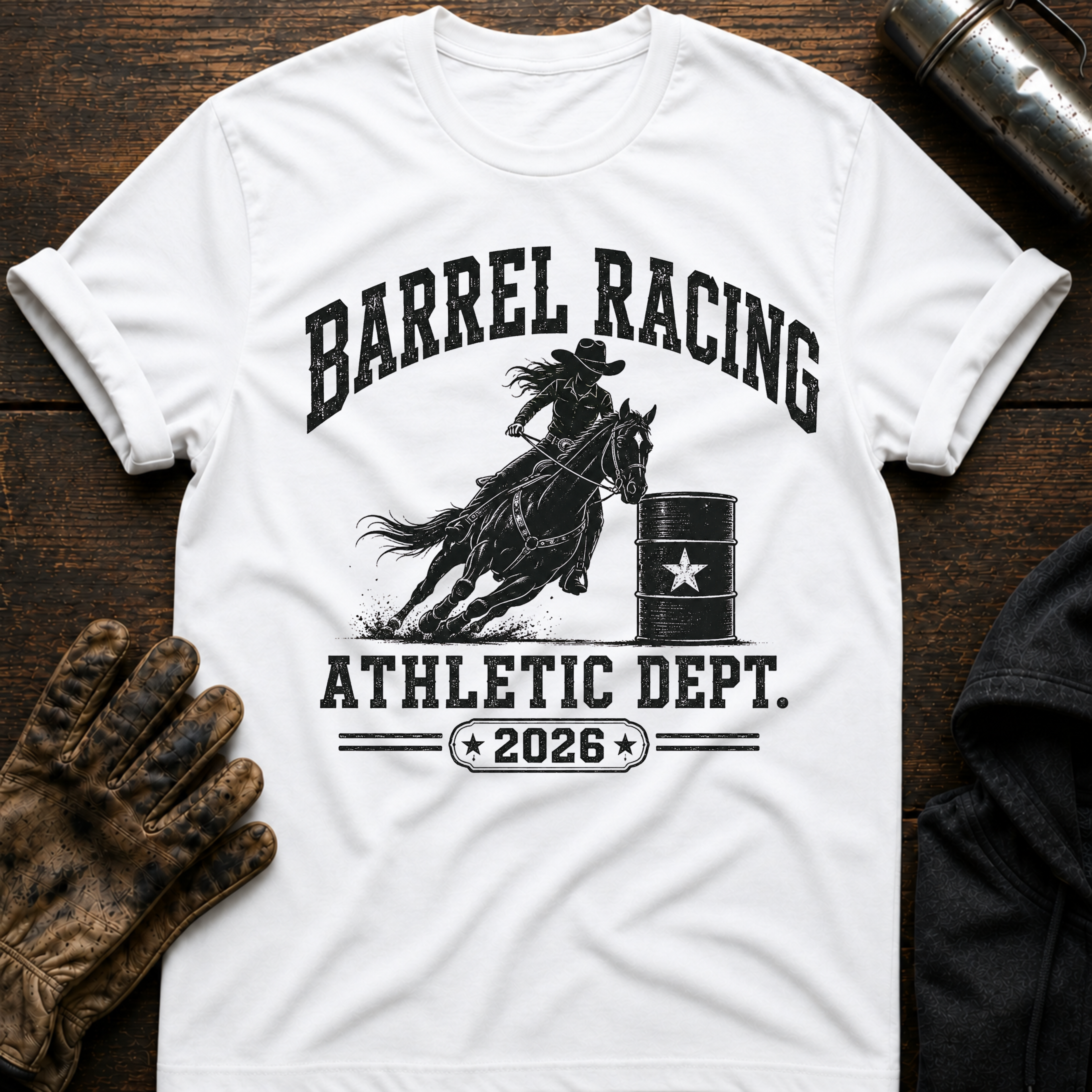 Barrel Racing Athletic Dept T-Shirt