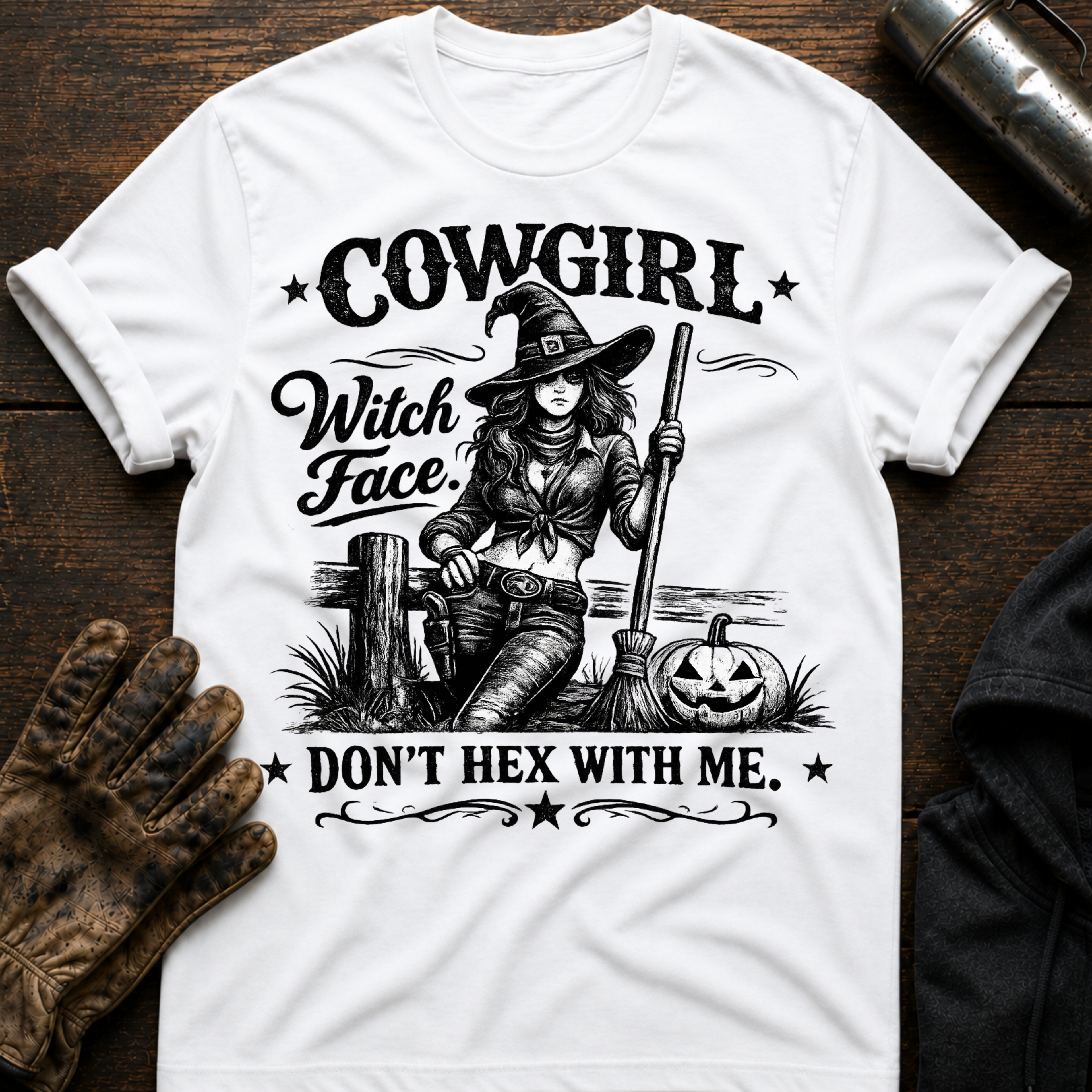 Cowgirl Witch Face T-Shirt